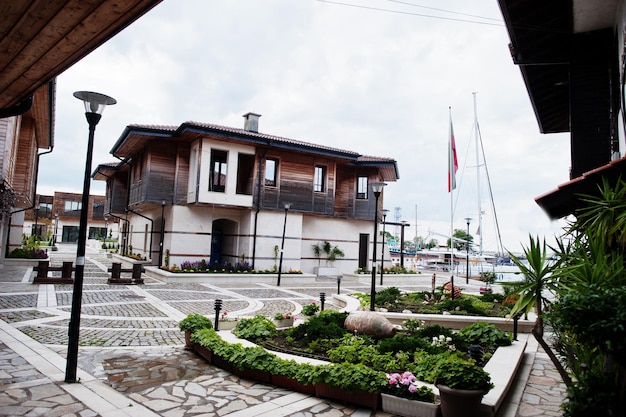 Houses on old port Nesebar Bulgaria