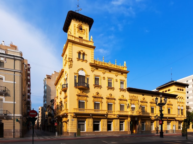 houses in street of Castellon de la Plana, Spainon