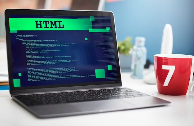 Free Photo html programming advanced technology web concept