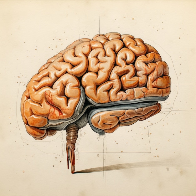 Human brain detailed structure