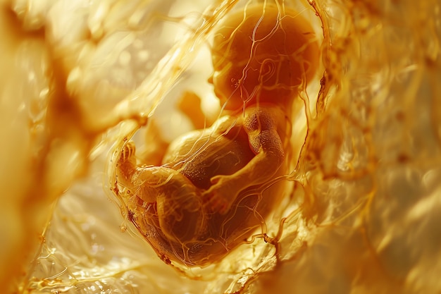 Free photo human fetus in the prenatal development stage in the womb