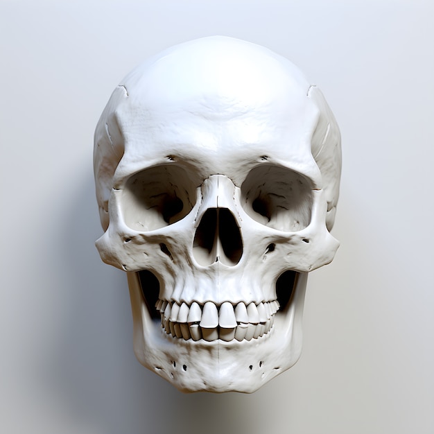 Free photo human skull in studio