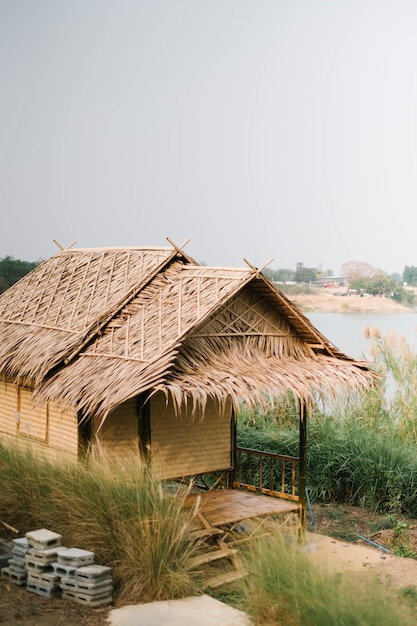 Free photo hut for farmer in thai style