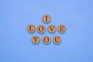 Free photo i love you writing on corks