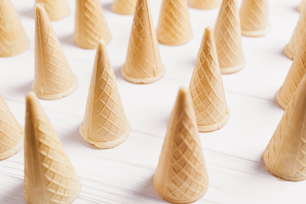 Free Photo ice cream background with cones