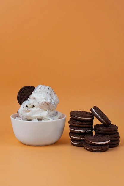 Free Photo ice cream and cookies arrangement