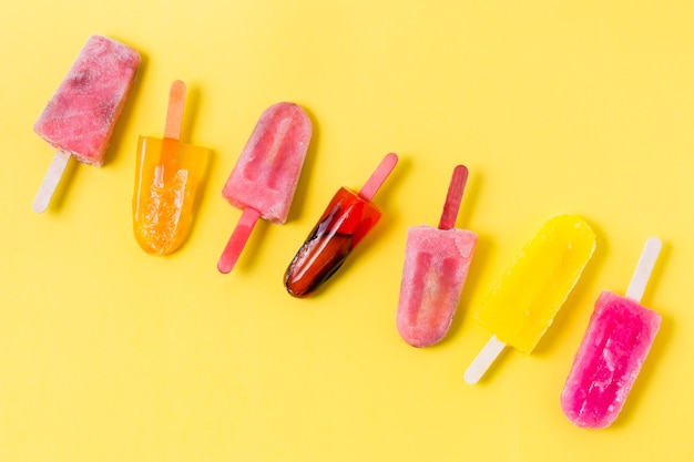 Ice cream sticks aligned