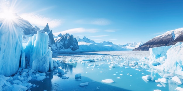 Free photo ice parts floating in water