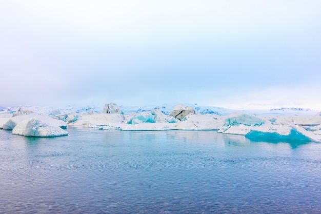 Icebergs in Glacier Lagoon, Iceland .