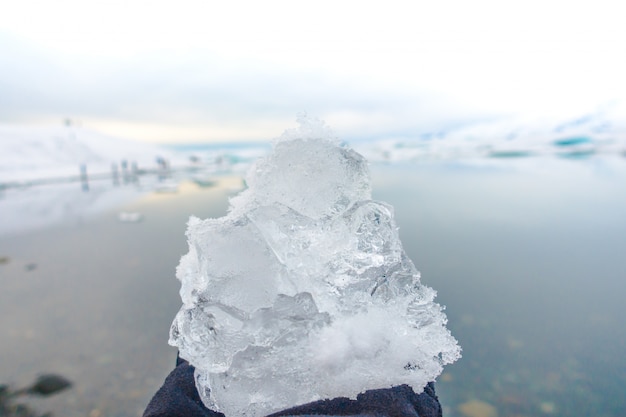 Free Photo icebergs in glacier lagoon, iceland .