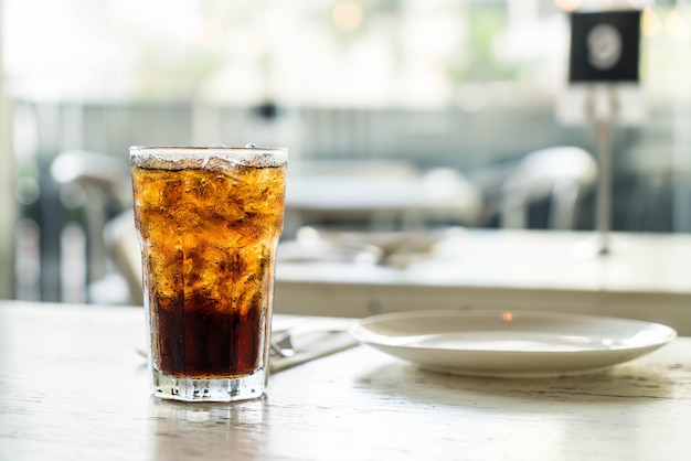 iced cola on the table