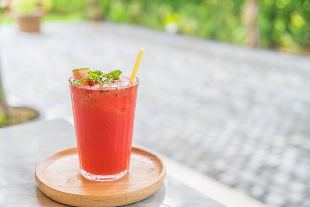 iced watermelon with mint