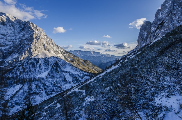 Icy mountain landscape