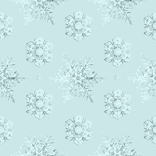 Free Photo icy snowflake seamless pattern background remix of photography by wilson bentley