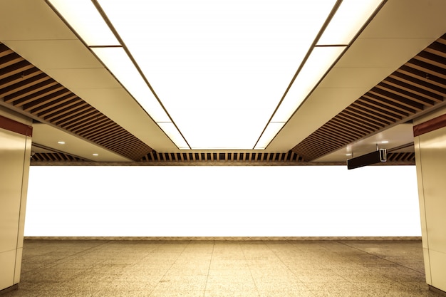 Illuminated ceiling in the building