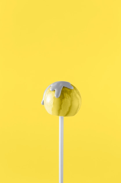 Illuminating colored lollipop with ultimate gray paint