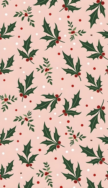 Free photo illustrated christmas pattern