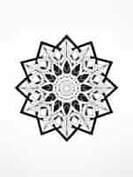 Free photo illustrated line art mandala