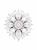 Free photo illustrated line art mandala