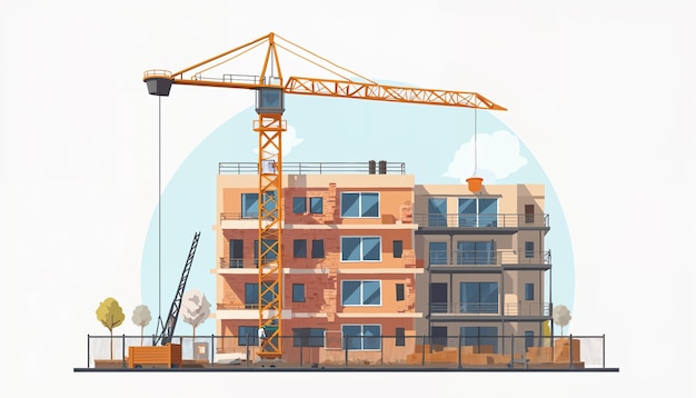 Free photo illustration of construction site