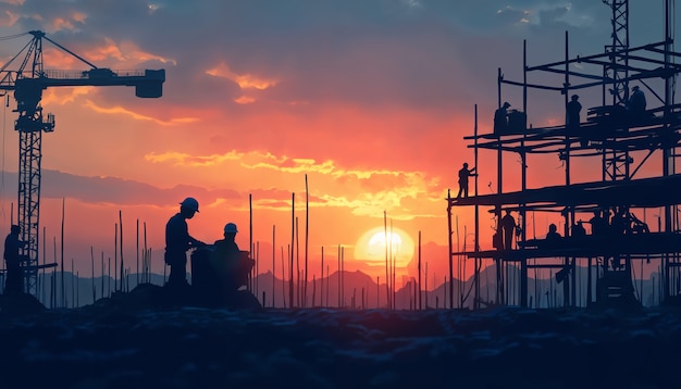 Free photo illustration of construction site