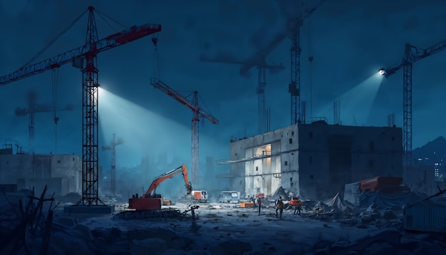 Free photo illustration of construction site