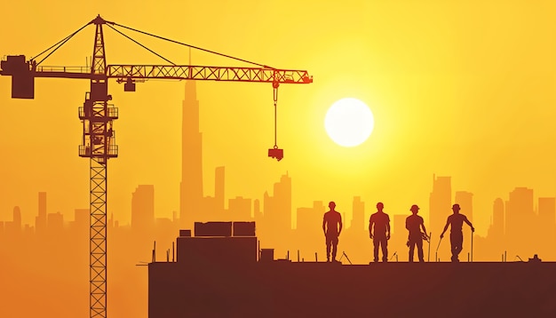 Free photo illustration of construction site