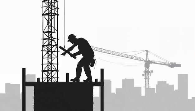 Illustration of construction site