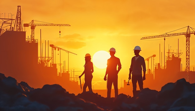 Free photo illustration of construction site