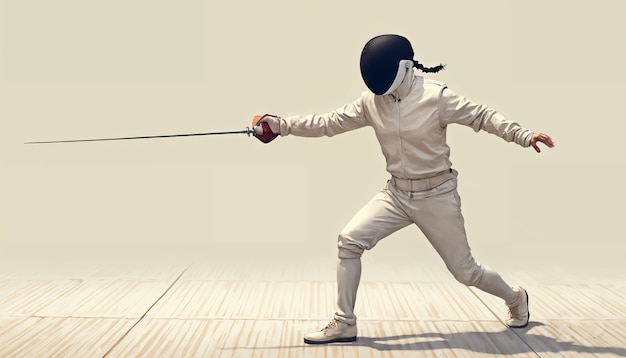 Free photo illustration of person fencing