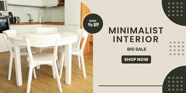 Image for advertising Sale of minimal interior