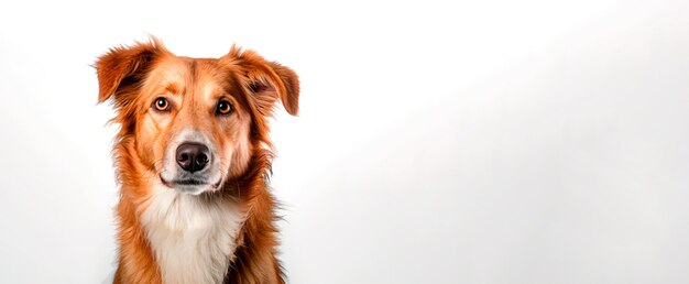 Image of australian shepherd on white banner