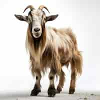 Free photo image of wild goat animal isolated on white background