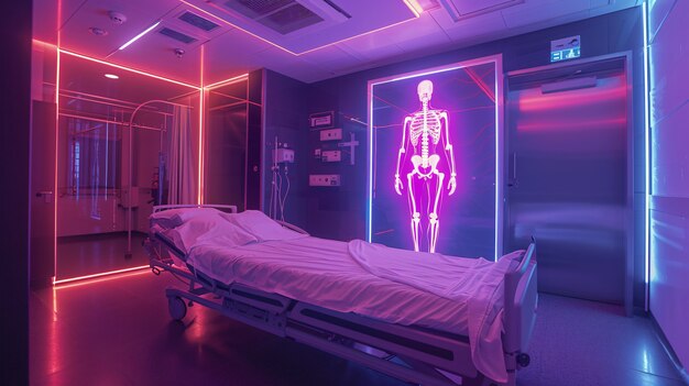 Images that simulate x-rays with neon colors