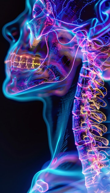 Free Photo images that simulate x-rays with neon colors