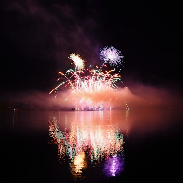 Impressive fireworks over the city