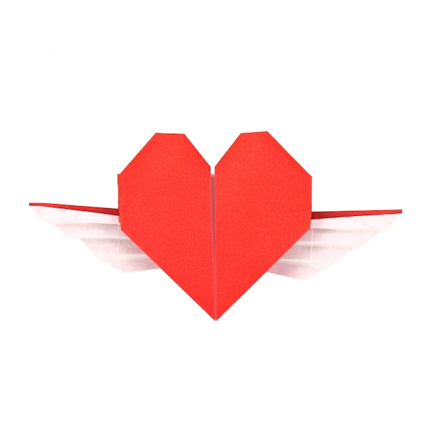 Free photo impulsive folded heart day shape