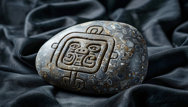 Inca and mayan design sculpted in stones