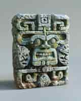 Free photo inca and mayan design sculpted in stones