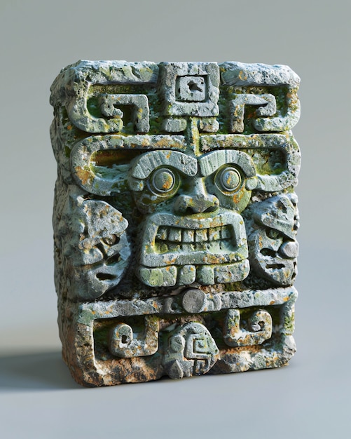 Free Photo inca and mayan design sculpted in stones