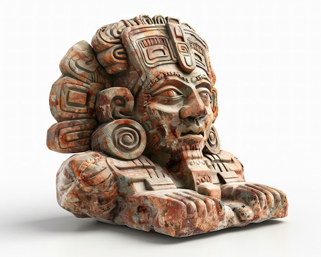 Free photo inca and mayan design sculpted in stones