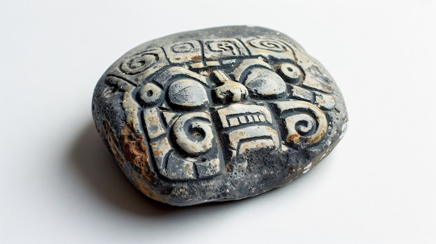 Free Photo inca and mayan design sculpted in stones