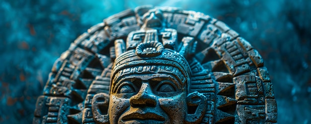 Inca and mayan design sculpted in stones