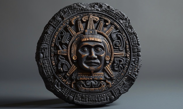 Free photo inca and mayan design sculpted in stones