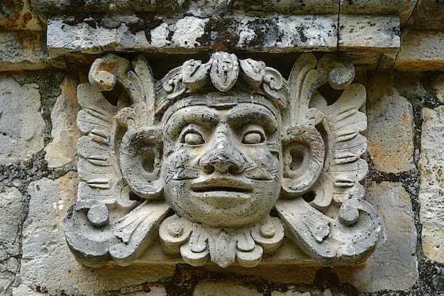 Inca and mayan design sculpted in stones