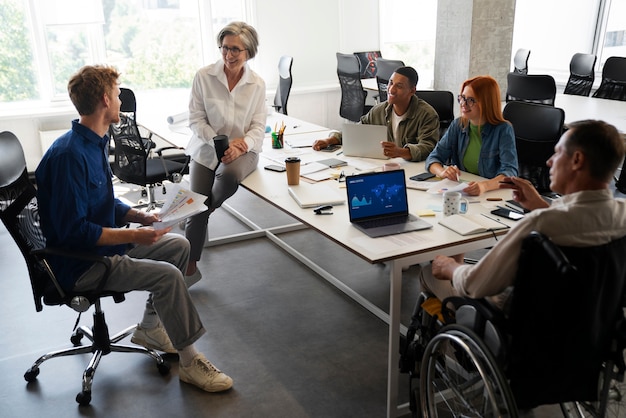 Inclusive workspace atmosphere at an office job