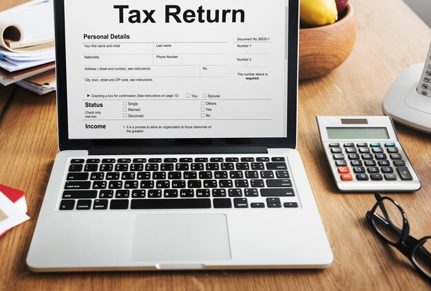 Income Tax Return Deduction Refund Concept