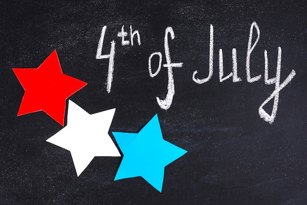 Free photo independence day background with chalk