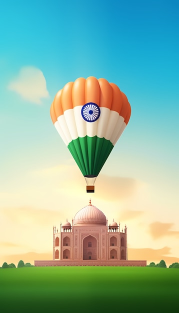 Free Photo india republic day national celebration in 3d style