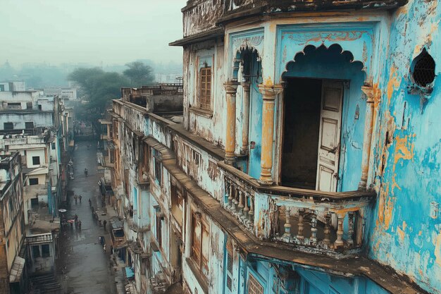 Indian city buildings scene